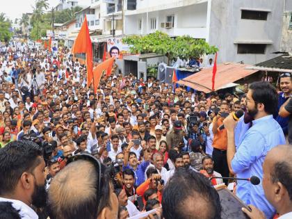 shiv sena aaditya thackeray shiv samvad yatra bjp office video viral on social media | Maharashtra Political Crisis: आदित्य ठाकरेंचे भाजपतही फॅन्स? शिवसंवाद यात्रेवेळी काढले फोटो; जाहीर सभेचा व्हिडिओ व्हायरल