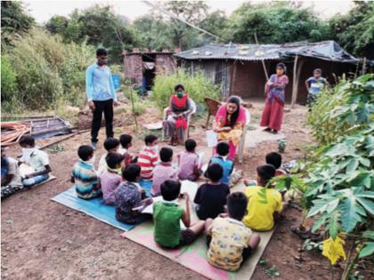 Teaching of Dahanu Project Officer at Pada; Welcome to the Unlock Learning Pathfinder initiative | डहाणू प्रकल्प अधिकाऱ्याचे पाड्यावर अध्यापन; अनलॉक लर्निंग पथदर्शी उपक्रमाचे स्वागत