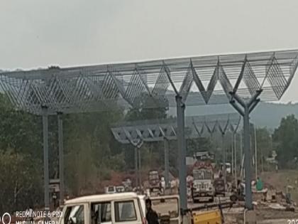 Construction of toll booth on Sankeshwar Ajra Banda National Highway near Ajra MIDC is underway | Kolhapur: आजरा-बांदा महामार्गावर टोलवसुलीच्या हालचाली; जमीन संपादन, पण शेतकरी भरपाईपासून वंचित