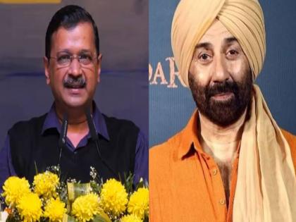  Aam Aadmi Party leader and delhi chief minister Arvind Kejriwal criticize MP and bollywood actor Sunny Deol for abandoning his constituency since his win in 2019  | "सनी देओलसारख्या मोठ्या लोकांना मतदान करू नका कारण...", केजरीवाल यांचा घणाघात