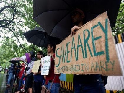 2000 Mumbaikers Form A Human Chain To Stop The BMC From Cutting Trees In Aarey Colony | आरे वाचवा, जंगल वाचवा; सलग दुसऱ्या रविवारी वृक्षतोडीविरोधात मानवी साखळी