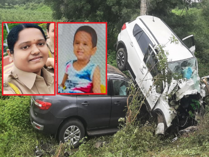 Two cars collide head-on; A female police officer died along with her child in a horrific accident | दोन कारची समोरासमोर धडक; भीषण अपघातात महिला पोलीस कर्मचाऱ्याचा मुलासह मृत्यू