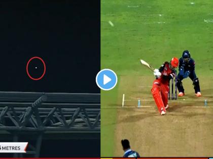 Video Abhishek Sharma hits huge six sitting on knee to Rashid Khan Bowling ball out of the park IPL 2022 SRH vs GT Live Updates watch | Abhishek Sharma vs Rashid Khan, IPL 2022 SRH vs GT Live: तगडा सिक्सर! अभिषेक शर्माने राशिद खानला जागेवर बसून मारला उत्तुंग षटकार (Video)