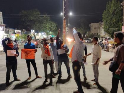 Undeclared emergency in Maharashtra; Demonstrations of ABVP In Akola | महाराष्ट्रात अघोषित आणीबाणी; अभाविपची निदर्शने