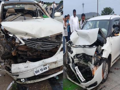 Two cars collide head-on; Four seriously injured in Sangli | सांगली: दोन मोटारींची समोरासमोर धडक; तलाठ्यासह चौघे गंभीर जखमी