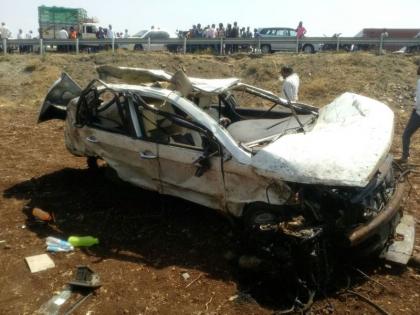 three people were killed in the accident near Sinnar | सिन्नरजवळ कार उलटून नाशिकरोड येथील तिघे ठार