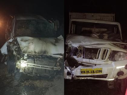 Three laborers died on the spot in a freak accident involving four vehicles | चार वाहनांच्या विचित्र अपघातात तीन मजूर जागीच ठार