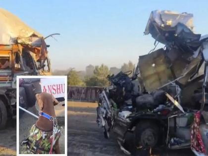 भीषण अपघात! कंटेनरच्या धडकेत बॉम्ब डिस्पोजल स्क्वॉडचे चार जवान शहीद; श्वान सुखरूप...