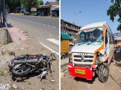 Tempo Travel collided with a bike on Nagar Kalyan Highway; Unfortunate death of three working in the bakery | नगर कल्याण महामार्गावर टेम्पो ट्रॅव्हलची दुचाकीला धडक; बेकरीत काम करणाऱ्या तिघांचा दुर्दैवी मृत्यू