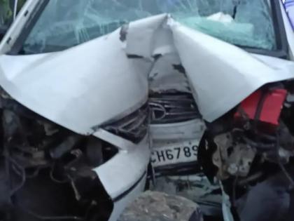 A businessman from Parli and his driver were killed in a horrific accident; the car was smashed to pieces, the incident took place in Kaij taluka. | भीषण अपघातात परळीतील व्यापाऱ्यासह चालक ठार; कारचा चक्काचूर, केज तालुक्यातील घटना