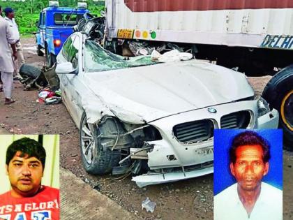 Speedy car hit container: Two killed, three injured | भरधाव कार कंटेनरवर आदळली : दोघांचा मृत्यू, तिघे जखमी