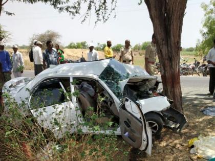 accidents on Pune Pandharpur road Five dead four injured | पुणे-पंढरपूर मार्गावर भीषण अपघात; पाचजणांचा मृत्यू