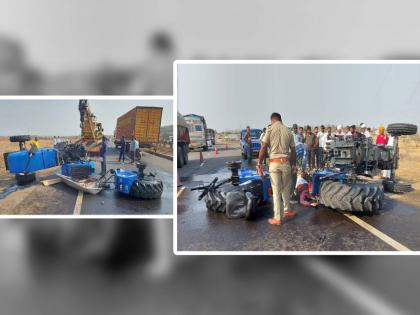 Tractor and pickup accident on Nashik Pune highway as one killed | नाशिक-पुणे महामार्गावर ट्रॅक्टर-पिकअपचा अपघात, एक ठार