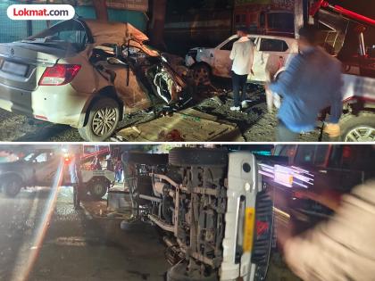 Pune Jejuri Accident on Jejuri Morgaon Road; Eight killed, five seriously injured | Jejuri Accident : जेजुरी मोरगाव रोडवर भीषण अपघात;आठ ठार, पाच गंभीर जखमी Pune Jejuri Accident on Jejuri Morgaon Road; Eight killed, five seriously injured | Jejuri Accident : जेजुरी मोरगाव रोडवर भीषण अपघात;आठ ठार, पाच गंभीर जखमी