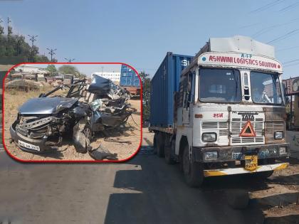 Death of his parents along with his wife, daughter before his eyes; Fatal accident in Pune district | दुर्दैव! त्याच्या डोळ्यासमोर बायको, मुलीसह आई-वडिलांचा मृत्यू; पुणे जिल्ह्यात भीषण अपघात