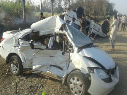 5 people died in accident near Solapur | इज्तेमा सोहळ्यावरून परतणाऱ्या भाविकांवर काळाचा घाला; पाच जणांचा मृत्यू