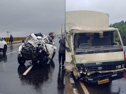 'Dev Tari Ayah Kon Mari' Proposition on Juari Bridge; Car-tempo fatal accident; Both drivers narrowly escaped | जुआरी पूलावर ‘देव तारी त्याला कोण मारी’ची प्रचिती; कार-टेंम्पोचा भीषण अपघात; दोन्ही चालक थोडक्यात बचावले