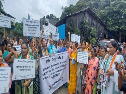 Bilquis Bano rape case NCP women aggressive in Thane | बिल्कीस बानो बलात्कार प्रकरण ठाण्यात राष्ट्रवादी महिला आक्रमक