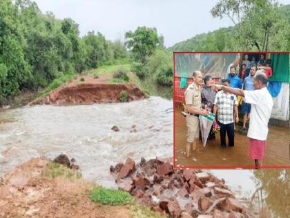 Heavy rains in Malvan taluk, Achara Daskroshi hit, Villagers migrated due to overflowing of Shivpur dam and water entering their houses | आचरा दशक्रोशीला पावसाने झोडपले; शिवापूर बंधारा गेला वाहून, घरात पाणी आल्याने ग्रामस्थांचे स्थलांतर 