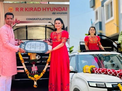 actress Prajakta Gaikwad buy new hyundai car on gudhipadwa hindu new year | नवीन वर्षात प्राजक्ताची स्वप्नपूर्ती! खरेदी केली महागडी गाडी, व्हिडीओ व्हायरल