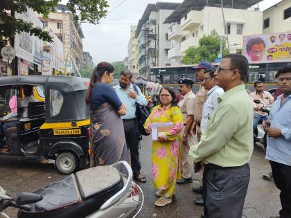 KDMC Municipal Commissioner Dr. Indurani Jakhar's surprise visit to Dombivli | महापालिका आयुक्त डॉ. इंदूराणी जाखड यांची डोंबिवलीत सरप्राईज व्हिजीट