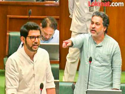 Controversy over mention of 'Chaddi-Banion Gang', Aditya Thackeray and Nilesh Rane clash | 'चड्डी- बनियन गँग' उल्लेखावरून गोंधळ; आदित्य ठाकरे, नीलेश राणेंमध्ये जुंपली Controversy over mention of 'Chaddi-Banion Gang', Aditya Thackeray and Nilesh Rane clash | 'चड्डी- बनियन गँग' उल्लेखावरून गोंधळ; आदित्य ठाकरे, नीलेश राणेंमध्ये जुंपली