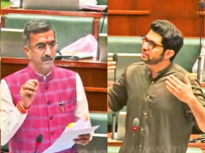 Ruckus over slum redevelopment issue, fight between Minister Desai and Thackeray-Sardesai | झोपडपट्टी पुनर्विकासाच्या मुद्द्यावरून गदारोळ, मंत्री देसाई अन् ठाकरे-सरदेसाईंमध्ये खडाजंगी Ruckus over slum redevelopment issue, fight between Minister Desai and Thackeray-Sardesai | झोपडपट्टी पुनर्विकासाच्या मुद्द्यावरून गदारोळ, मंत्री देसाई अन् ठाकरे-सरदेसाईंमध्ये खडाजंगी