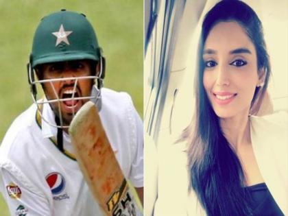 Pakistani cricketer's English probleme, babar azam slams pakistani journalist | पाकिस्तानी क्रिकेटपटूंच्या इंग्रजीची बोंबच... 'तिचं' ट्विट वाचून शतकवीर बाबर खवळला!