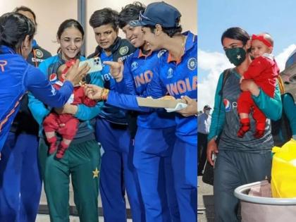 Cricket: It's a gentlewoman's game .... 6 months baby girl of pakistan captain and Indian Players | क्रिकेट: इट्स अ जंटलविमेन्स गेम....