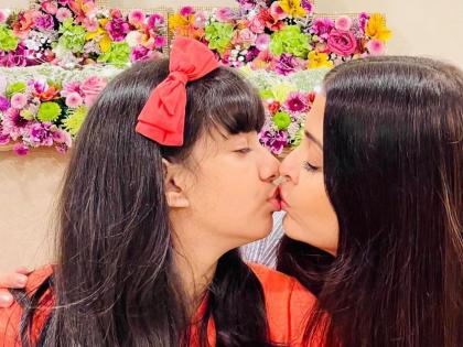 Happy birthday Aaradhya Bachchan Aishwarya Rai Bachchan post adorable photo and wished her daughter aaradhya on 11th birthday | Aaradhya Bachchanसोबतचा ​Lip Kissचा फोटो शेअर करताचा ऐश्वर्या झाली ट्रोल, नेटकरी म्हणाले...