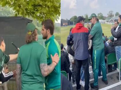 IRE vs PAK 2nd T20I  Shaheen Afridi's bitter words to the Afghan fans while going to the ground from the dressing room, watch here video  | शाहीन आफ्रिदी आणि अफगाणिस्तानच्या चाहत्यामध्ये बाचाबाची, नेमकं काय घडलं? Video
