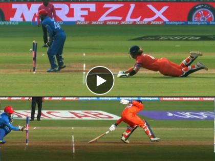 ICC ODI World Cup AFG vs NED Live : A match changing direct hit sends Max O'Dowd back to the shed, Netherlands batters falls 4/24, Video | एक डायरेक्ट 'हिट', अफगाणिस्तान 'फिट'! नेदरलँड्सचे ४ फलंदाज २४ धावांत रन 'OUT', Video 