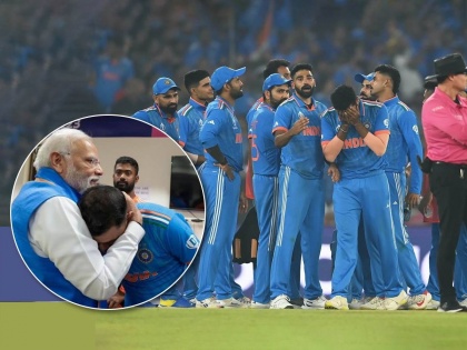 After their loss to Australia in the ICC ODI World Cup 2023 final, Prime Minister Narendra Modi visited Team India's dressing room and cheered them on, as Mohammad Shami shared an emotional post  | "दुर्दैवाने काल आमचा दिवस नव्हता", मोहम्मद शमी भावूक; PM मोदींनी टीम इंडियाला दिला धीर