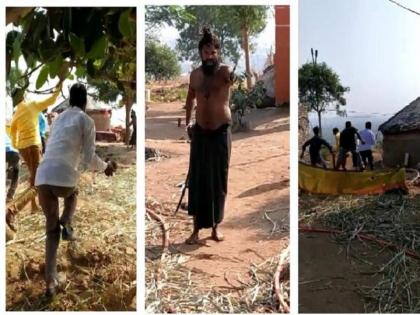 Villagers attack Ganeshgiri Maharaj | गणेशगिरी महाराजांवर गावकऱ्यांचा हल्ला; लाठ्या-काठ्यांचा वापर, दगडफेक Villagers attack Ganeshgiri Maharaj | गणेशगिरी महाराजांवर गावकऱ्यांचा हल्ला; लाठ्या-काठ्यांचा वापर, दगडफेक