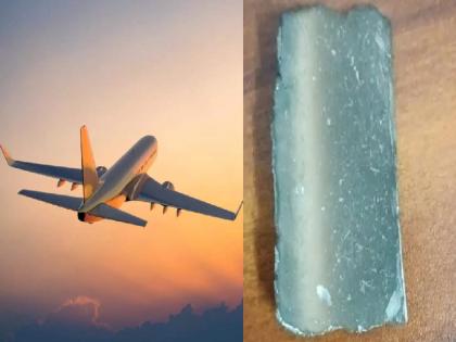 large piece of metal fell from an airplane onto a house; Emergency landing at Delhi airport | विमानातून धातूचा मोठा तुकडा घरावर कोसळला; दिल्ली विमानतळावर इमरजन्सी लँडिंग...