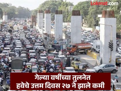 Pune Air Pollution: Punekar be careful Increase in pollution has worsened the air quality of Pune. | Pune Air Pollution : पुणेकरांनो काळजी घ्या..! प्रदुषणातील वाढीने पुण्याच्या हवेची गुणवत्ता ढासळली Pune Air Pollution: Punekar be careful Increase in pollution has worsened the air quality of Pune. | Pune Air Pollution : पुणेकरांनो काळजी घ्या..! प्रदुषणातील वाढीने पुण्याच्या हवेची गुणवत्ता ढासळली