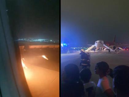 Air India engine catches fire on take off, emergency landing at Bangalore airport | उड्डाण घेताच Air India विमानाच्या इंजिनला आग, बंगळरू विमानतळावर आपत्कालीन लँडिंग