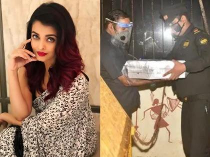 You Will Be Definitely Shocked to know Aishwarya Rai Bachchan and aaradhya quarantine at home and man gets snapped delivering pizza | मध्यरात्री ऐश्वर्याच्या बंगल्यावर झाली पिझ्जा डिलेव्हरी, चिंता आणखीन वाढली