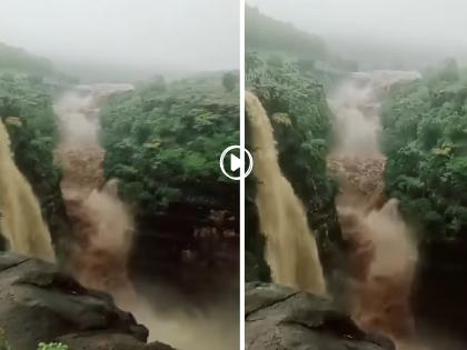 110 mm of rain in single days in Sillod; The rivers are flooding, the waterfall of Ajanta cave is overflowing | सिल्लोडमध्ये एकाच दिवसांत ११० मिलिमीटर पाऊस; अजिंठा लेणीचा धबधबा ओसंडून वाहतोय