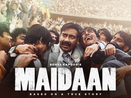 ajay devgn maidaan movie to be released on eid april 2024 actor shared post | अखेर ठरलं! अजय देवगणच्या 'मैदान'ला ४ वर्षांनी मुहुर्त मिळाला, सिनेमाच्या प्रदर्शनाची तारीख समोर