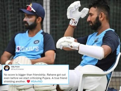 IND vs SA, 2nd Test Live Updates : ‘No score is bigger than friendship’: Fans brutally troll Pujara and Rahane after yet another flop show | IND vs SA, 2nd Test Live Updates : ही दोस्ती तुटायची नाय!; अजिंक्य रहाणे, चेतेश्वर पुजारा यांचा फॉर्म पाहून नेटिझन्स सैराट; पाहा भन्नाट मीम्स