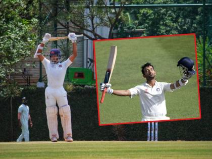 Yashasvi Jaiswal 162 runs,  Hundred by the captain Ajinkya Rahane in 121 balls for Mumbai against HYDERABAD in the Ranji Trophy 2022  | Ranji Trophy : सूर्याचे शतक हुकले पण बाकीचे गडी पेटले! यशस्वी जैस्वालपाठोपाठ अजिंक्य रहाणेही वेगाने शतक ठोकले