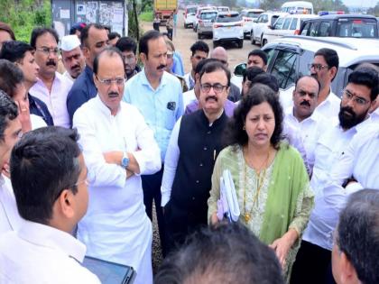 Queues of vehicles at 6 am What is happening during peak hours? Ajit pawar directly to Chakan MIDC area | Ajit Pawar: सकाळी ६ वाजता वाहनाच्या रांगा; पीक अवरला काय होत असेल? अजितदादा थेट चाकण एमआयडीसी भागात