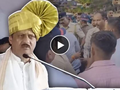 manoj jarange patil Marathas beat Ajit Pawar in Baramati; Attempt to stop public meeting by raising slogans | VIDEO: मराठ्यांचा अजित पवारांना बारामतीतच हिसका; घोषणाबाजी करत जाहीर सभा रोखण्याचा प्रयत्न