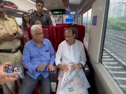 "Ajitdada means a working man..." Ajit Pawar's craze even in the Vande Bharat train | "अजितदादा म्हणजे कामाचा माणूस..." वंदे भारत ट्रेनमध्येही अजित पवारांची क्रेझ