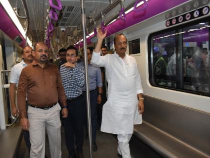 Ruby to Ramwadi metro to run in December; Ajit Pawar's visit to 'Swargate Multimodal Hub' | रुबी ते रामवाडी मेट्राे डिसेंबरमध्ये धावणार; ‘स्वारगेट मल्टिमाेडल हब’ला अजित पवारांची भेट