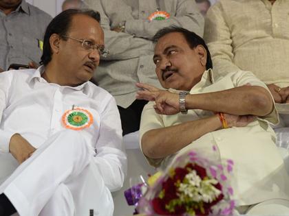 Ajit Pawar's claim that the scandal broke out in the BJP | एकनाथराव खडसे यांच्या कुजबुजीने भाजपात खळबळ माजेल, अजित पवार यांचा दावा