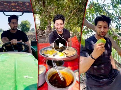 akash thosar marathi actor video riding tractor in his farm having fun at hometown | आर्चीचा ट्रॅक्टर चोरला का रे! कामातून ब्रेक घेत आकाशची गावाकडे धमाल; Video व्हायरल