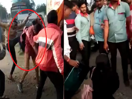 Akola News; Couple celebrating Birthday beaten by Mob caught on camera | वाढदिवस साजर करणाऱ्या प्रेमी युगुलाला जमावाची बेदम मारहाण; अकोल्यातील धक्कादायक घटना