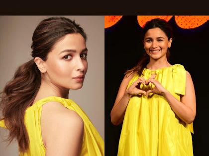 Alia Bhatt hid her baby bump at the trailer launch of 'Darlings', pregnancy glow appeared on her face. | Alia Bhatt नं 'डार्लिंग्स'च्या ट्रेलर लाँचवेळी असा लपवला बेबी बंप, चेहऱ्यावर दिसला प्रेग्नेंसी ग्लो